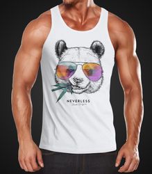 Neverless Tanktop Herren Tank-Top Panda Bär günstig online kaufen