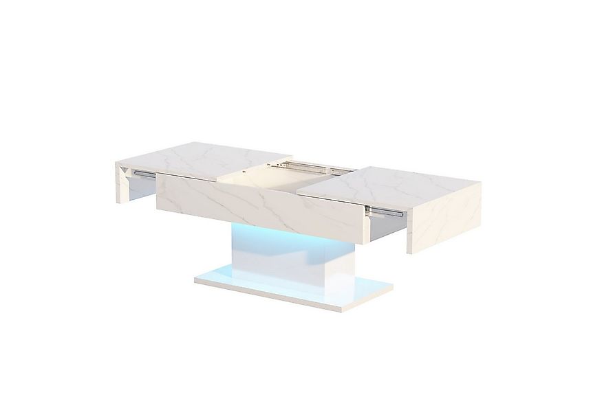 radelldar Couchtisch Couchtisch Hochglanz ausziehbar, Wohnzimmertisch mit S günstig online kaufen