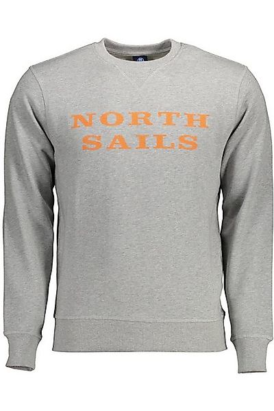 North Sails Sweatshirt Grauer Herren-Pullover aus Naturfasern - ohne günstig online kaufen