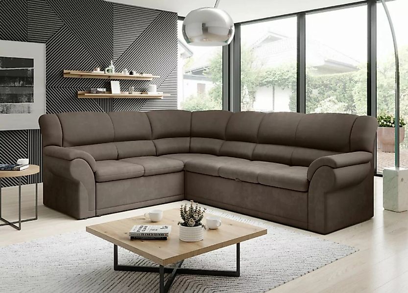 Furnix Ecksofa LEXY Sofa mit Schlaffunktion Bettkasten extra hoch 8 Farben, günstig online kaufen