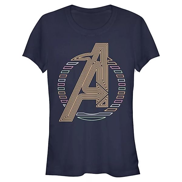 Marvel - Logo Neon Avengers Icon - Frauen T-Shirt günstig online kaufen