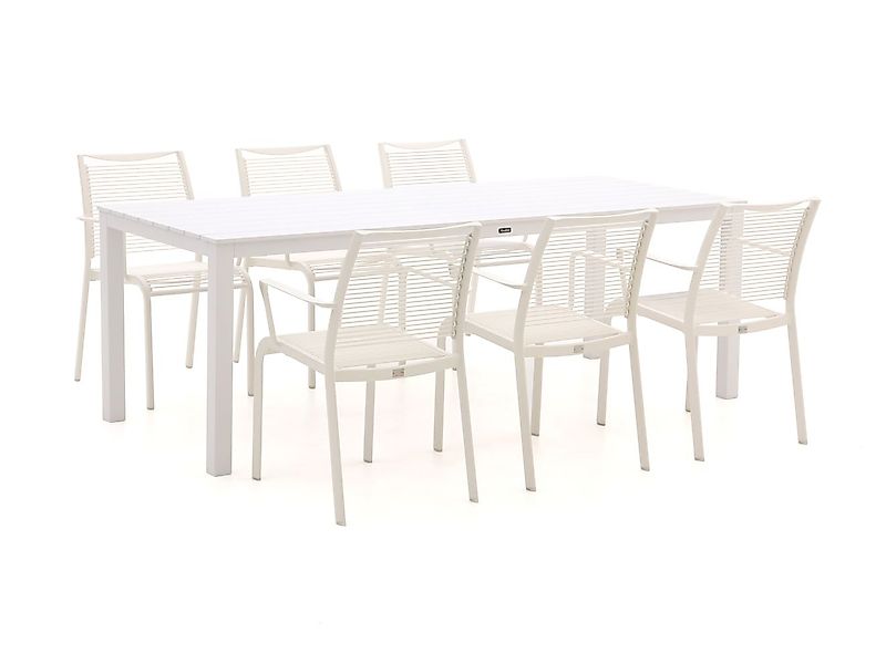 Apple Bee Hawaii/Menzano 220 cm Gartenmöbel-Set 7-teilig stapelbar günstig online kaufen