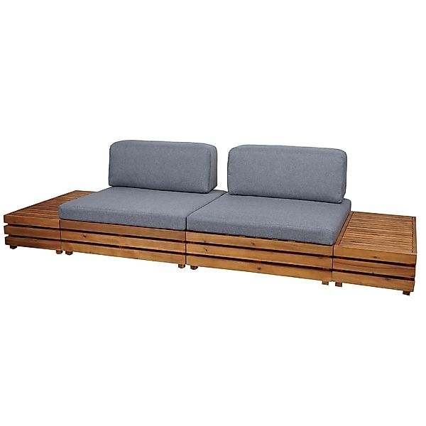 MCW Garten-Garnitur L28 4er-Set Polster Dunkelgrau günstig online kaufen