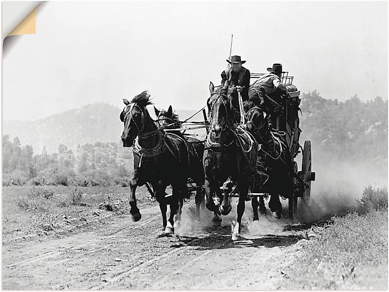 Artland Wandbild "Stummfilm Western", Film, (1 St.), als Leinwandbild, Wand günstig online kaufen