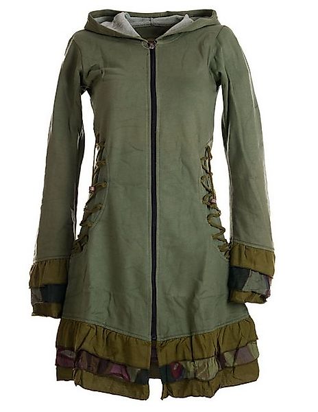 Vishes Langjacke Elfenmantel mit Zipfelkapuze, Rüschen zum Schnüren Boho, H günstig online kaufen