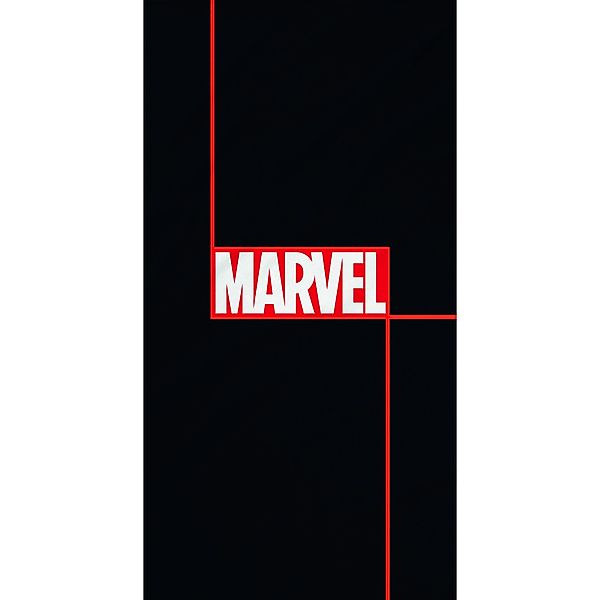 BERONAGE Strandtücher Marvel Badetuch Logo Schwarz günstig online kaufen