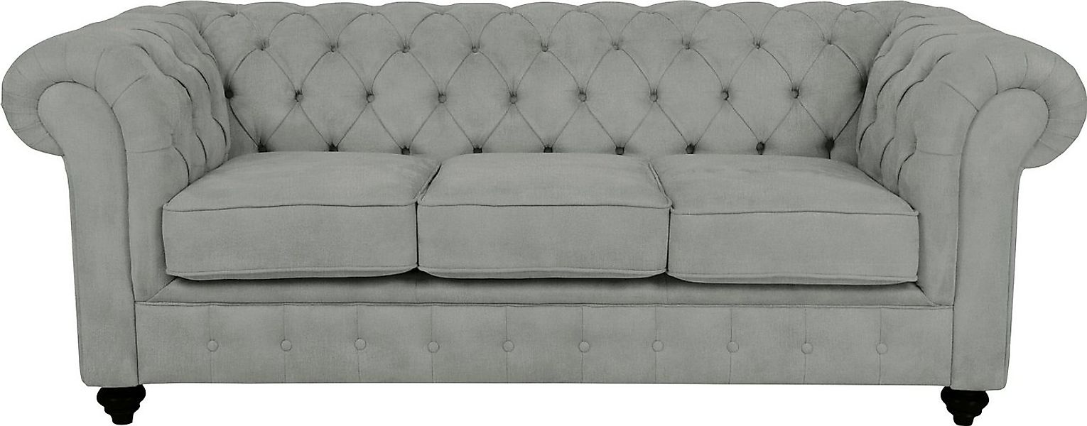 Home affaire Chesterfield-Sofa Duc 3-Sitzer, hochwertige Knopfheftung im Rü günstig online kaufen