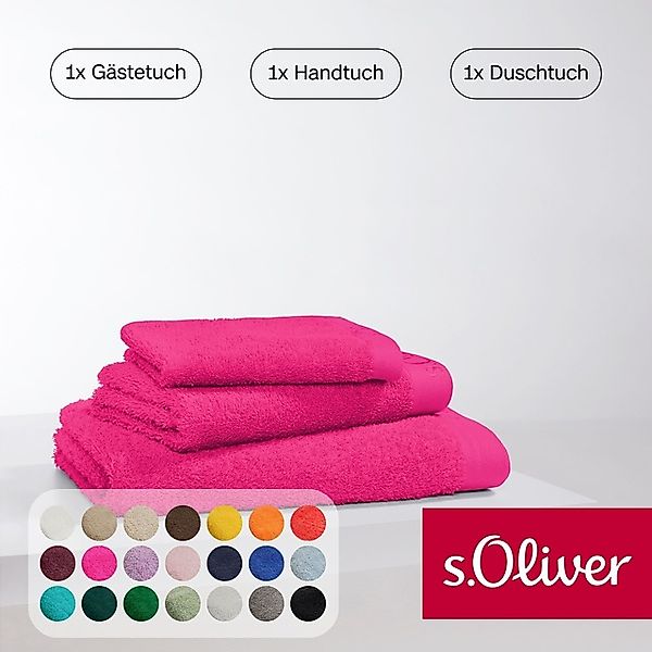 s.Oliver Handtuch Set »s.Oliver, Premium Qualität, 600 gr/m²,«, Set, 3 tlg. günstig online kaufen