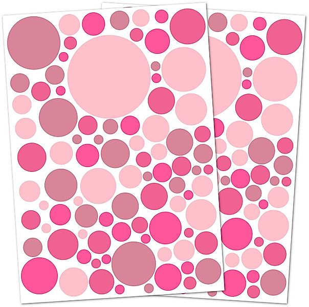 PUNALU Wandtattoo Kreis Set 176 Stück Wandtattoo Babyzimmer Kinderzimmer Kr günstig online kaufen