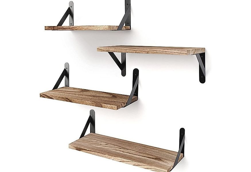 OKWISH Wandregal 4er Set Wandregale Holz Schweberegal Bücherregal Hängerega günstig online kaufen