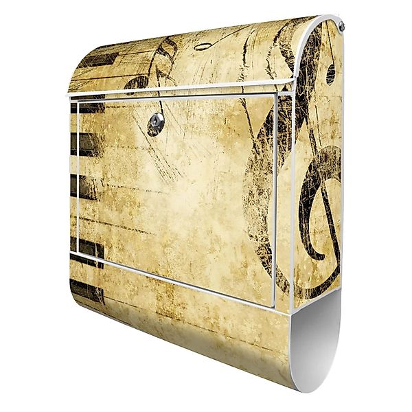 Banjado Design Briefkasten Weiß Pulverbeschichtet 39x47x14cm 2 Schlüssel Mi günstig online kaufen