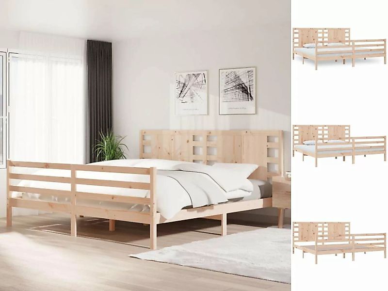 vidaXL Bettgestell Massivholzbett Kiefer 200x200 cm Bett Bettgestell günstig online kaufen