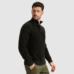PME LEGEND Strickpullover mit kurzer Knopfleiste günstig online kaufen