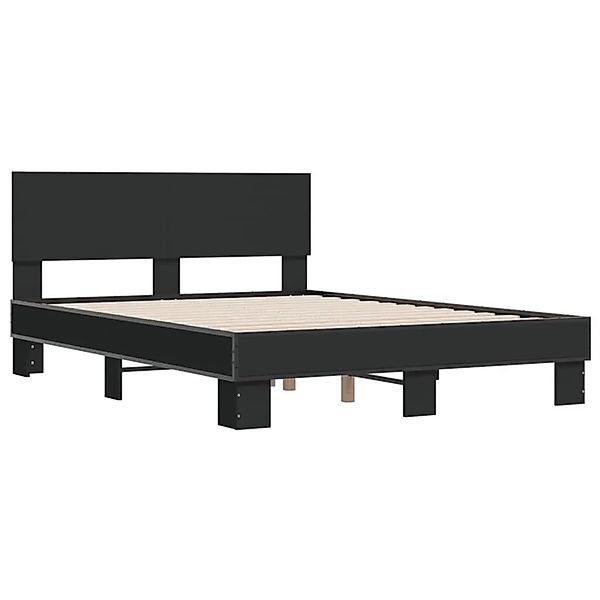 vidaXL Bettgestell Schwarz 120x200 cm Holzwerkstoff und Metall 3280197 günstig online kaufen