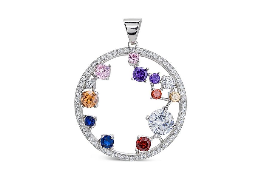SCHEPPE SCHMUCK Kettenanhänger 925 Sterling Silber - rund - Multicolor - Cu günstig online kaufen