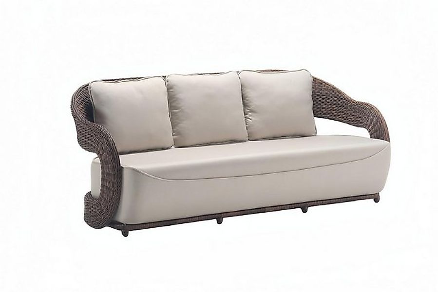 JVmoebel Sofa Dreisitzer Rattanmöbel Lounge Garten Terrasse Sofa Möbel Balk günstig online kaufen