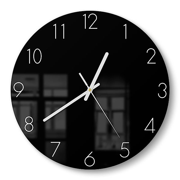 DEQORI Wanduhr 'Unifarben - Schwarz' (Glas günstig online kaufen