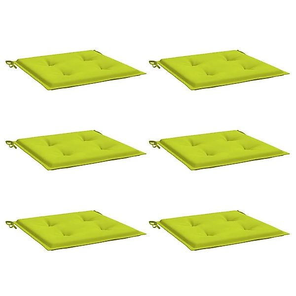 vidaXL Gartenstuhl-Kissen 6 Stk Knallgrün 40x40x3 cm Oxford-Gewebe 314028 günstig online kaufen