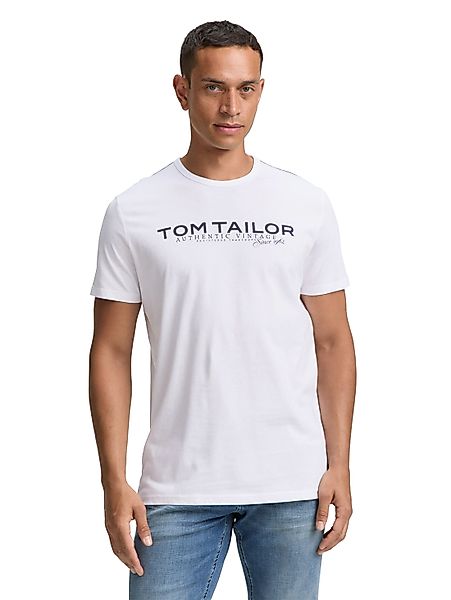 TOM TAILOR Rundhalsshirt mit Logoprint günstig online kaufen