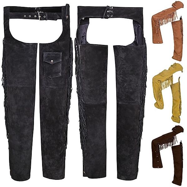 German Wear Reithose GW952T Chaps Fransenhose Reiter Cowboy Western Lederch günstig online kaufen