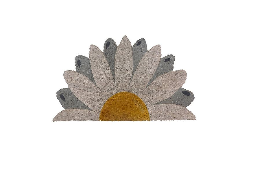 relaxdays Fußmatte Kokos Fußmatte halbrund 80x50 cm, halbrund, Höhe: 15 mm, günstig online kaufen