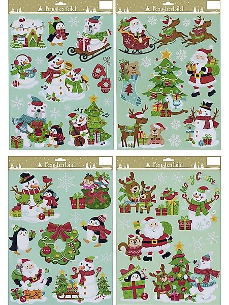 Rodermund Fensterbild Fensterbild Weihnachten Kunststoff 29 x 41 cm bunt günstig online kaufen