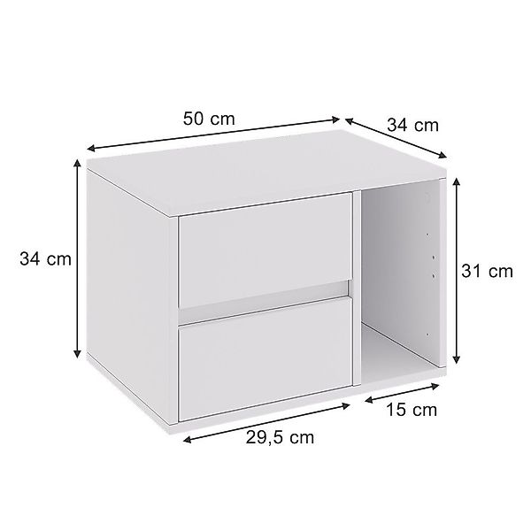 Vicco Nachtschrank Vimogo, Weiß, 2er Set günstig online kaufen