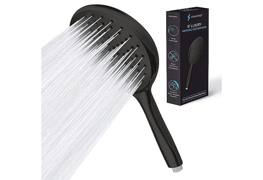 sparkpod Handbrause XXL Regendusche Hochdruck Handbrause Schwarz Matt, (Mod günstig online kaufen