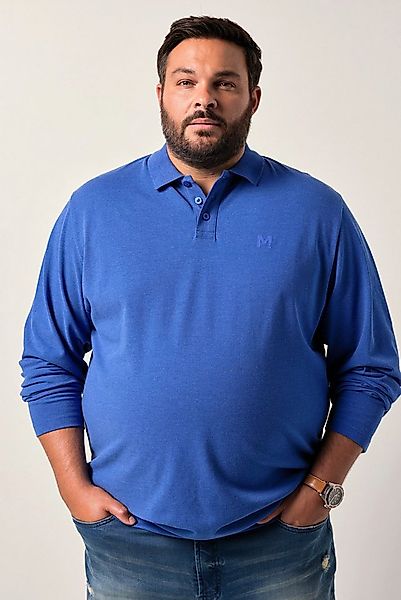 Men Plus Poloshirt Poloshirt Bauchfit Basic Piqué Langarm günstig online kaufen