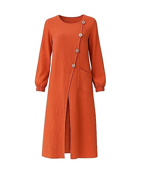 WENOR Longtunika Musselin mit Frontschlitz, Knopfdetail, 100 % Baumwolle, 1 günstig online kaufen