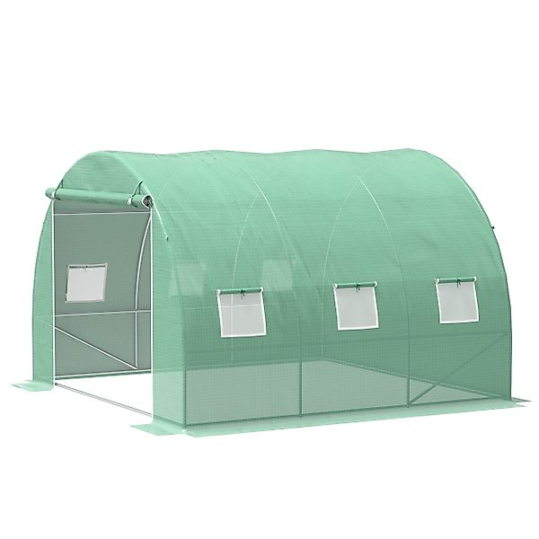 Outsunny Garten-Gewächshaus 9 m², Garten-Tunnelgewächshaus 3 x 3 x 2 m mit günstig online kaufen