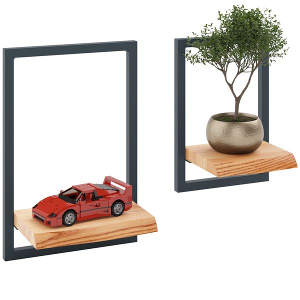 LAMO Manufaktur Wandregal Holz Set 2 günstig online kaufen