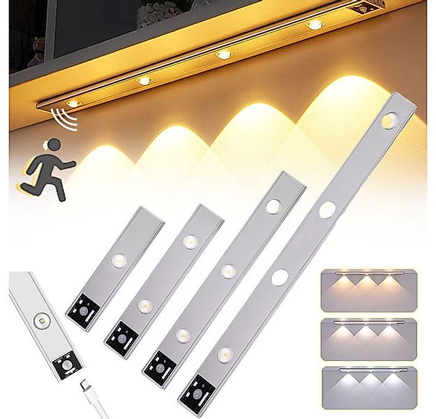 Jibenhome LED Unterbauleuchte Schrankbeleuchtung mit Bewegungsmelder, Dimmb günstig online kaufen