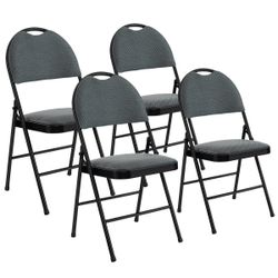 COSTWAY Klappstuhl, 4er Set Esszimmerstühle, gepolstert, günstig online kaufen