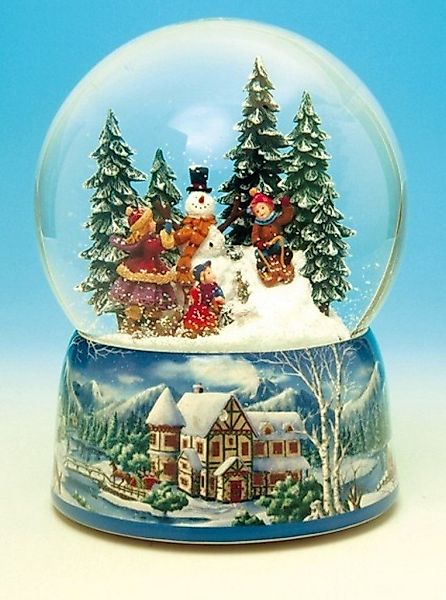 Musicboxworld Spieluhr Schneekugel Schneemann bauen günstig online kaufen