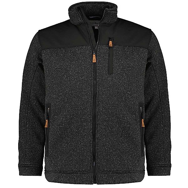 Blue Wave Strickfleecejacke, wasserabweisend Farbe anthrazit Größe: 6XL günstig online kaufen