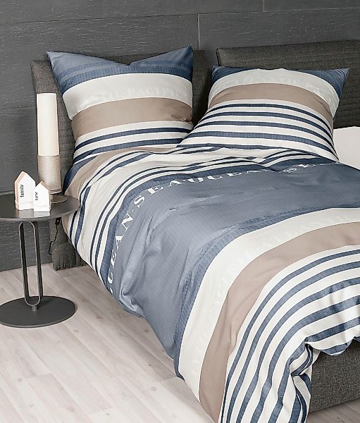 Janine Janine Mako-Satin Bettwäsche moments 98102 titan düne Größe:  200x20 günstig online kaufen