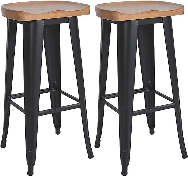 CLP Barhocker Clara (2er Set, 2 St., 2er), Sitz aus Massivholz mit Vierfußg günstig online kaufen
