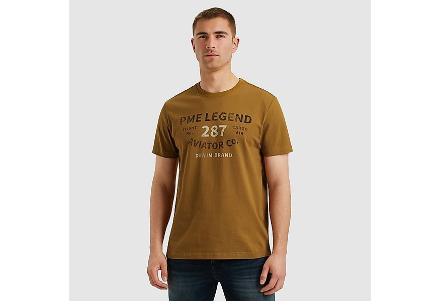 PME LEGEND T-Shirt Short sleeve r-neck open end jersey mit Logo-Print günstig online kaufen