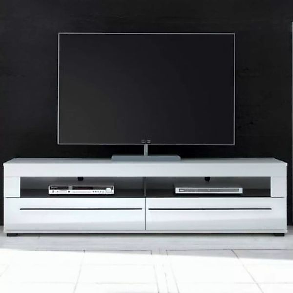 Lomadox TV-Lowboard COLORADO-61 in weiß Hochglanz mit 2 Schubkästen moderne günstig online kaufen