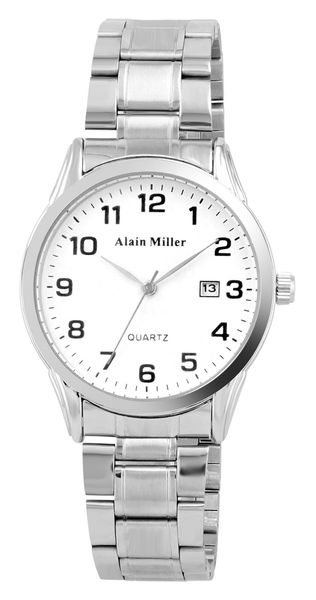 Alain Miller Quarzuhr 2800104 Edelstahlarmband, Datumsanzeige, günstig online kaufen