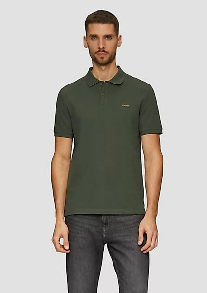 s.Oliver Kurzarmshirt Poloshirt aus Baumwollpiqué Logo günstig online kaufen