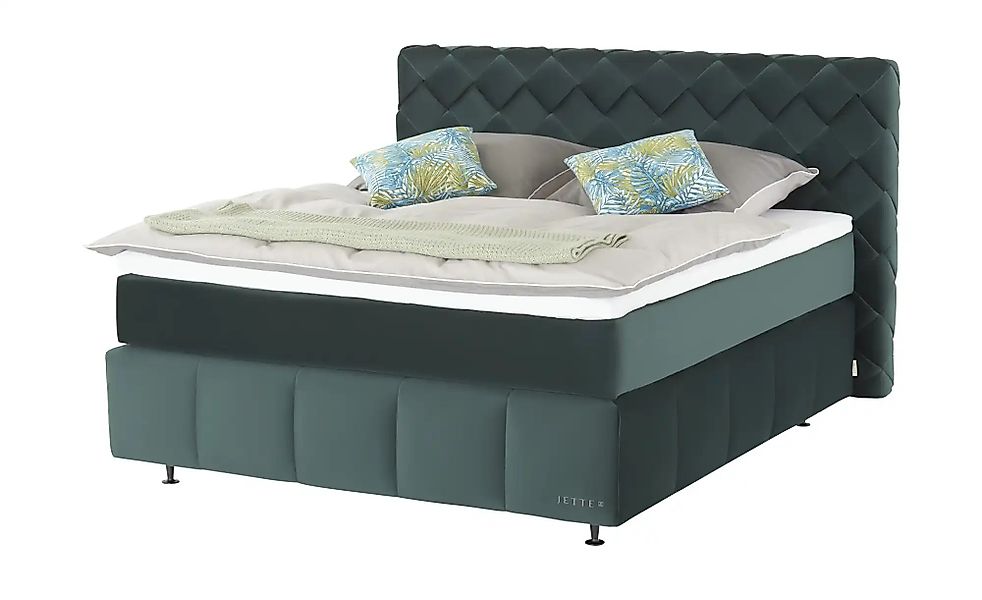 Jette Home Boxspringbett  Braid  ¦ grün ¦ Maße (cm): B: 222 H: 123 Betten > günstig online kaufen