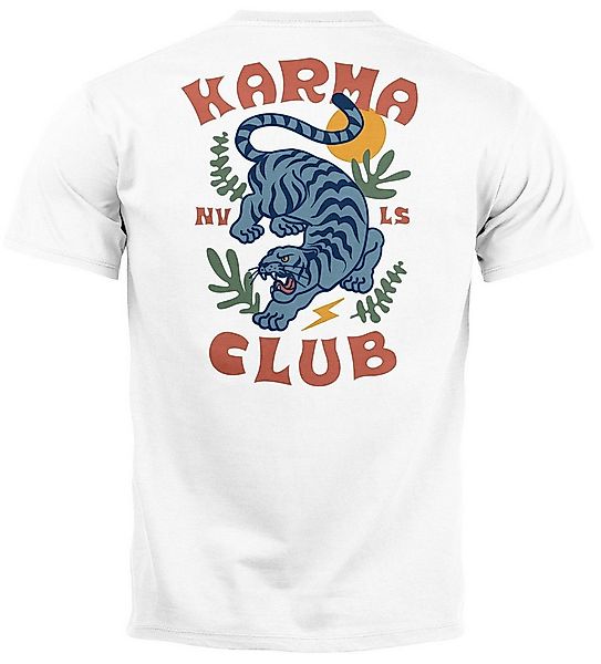 Neverless Print-Shirt Herren T-Shirt Backprint Tiger Motiv Rückenprint und günstig online kaufen