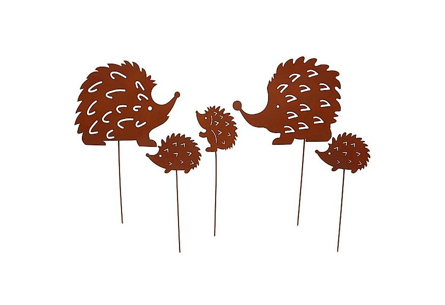 UNUS GARDEN Gartenstecker Stecker Rost Igel 5er Set (5-St., 5er Set) Garten günstig online kaufen