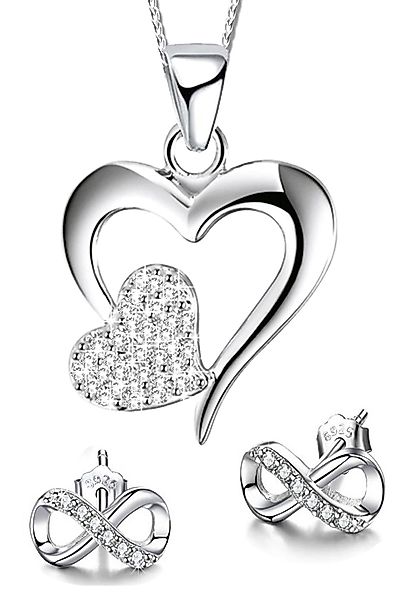 Limana Schmuckset 925 Silber Herz Kette günstig online kaufen