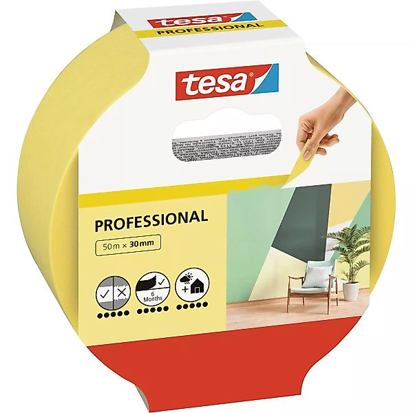 Tesa Malerband Professional 50 m : 38 mm günstig online kaufen