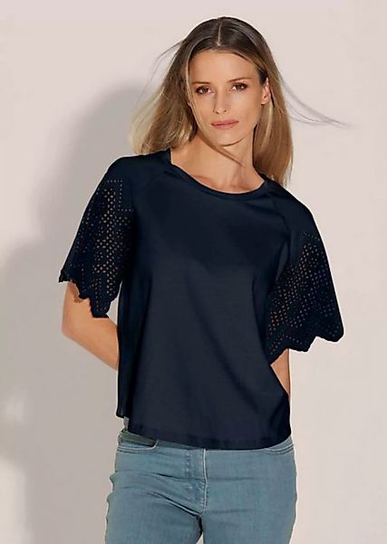 MADELEINE Shirtbluse Kurzes Blusen-Shirt im Material-Mix günstig online kaufen