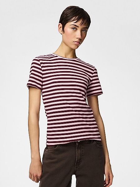 pieces Kurzarmshirt PCRUKA SS TOP JRS NOOS BC mit gerippter Struktur günstig online kaufen