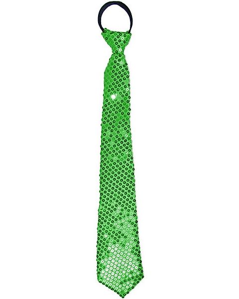 Funny Fashion Kostüm Glitzer Pailletten Krawatte für Party Show, Grün günstig online kaufen